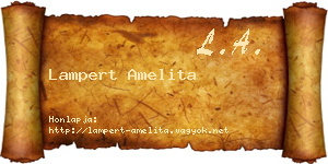Lampert Amelita névjegykártya